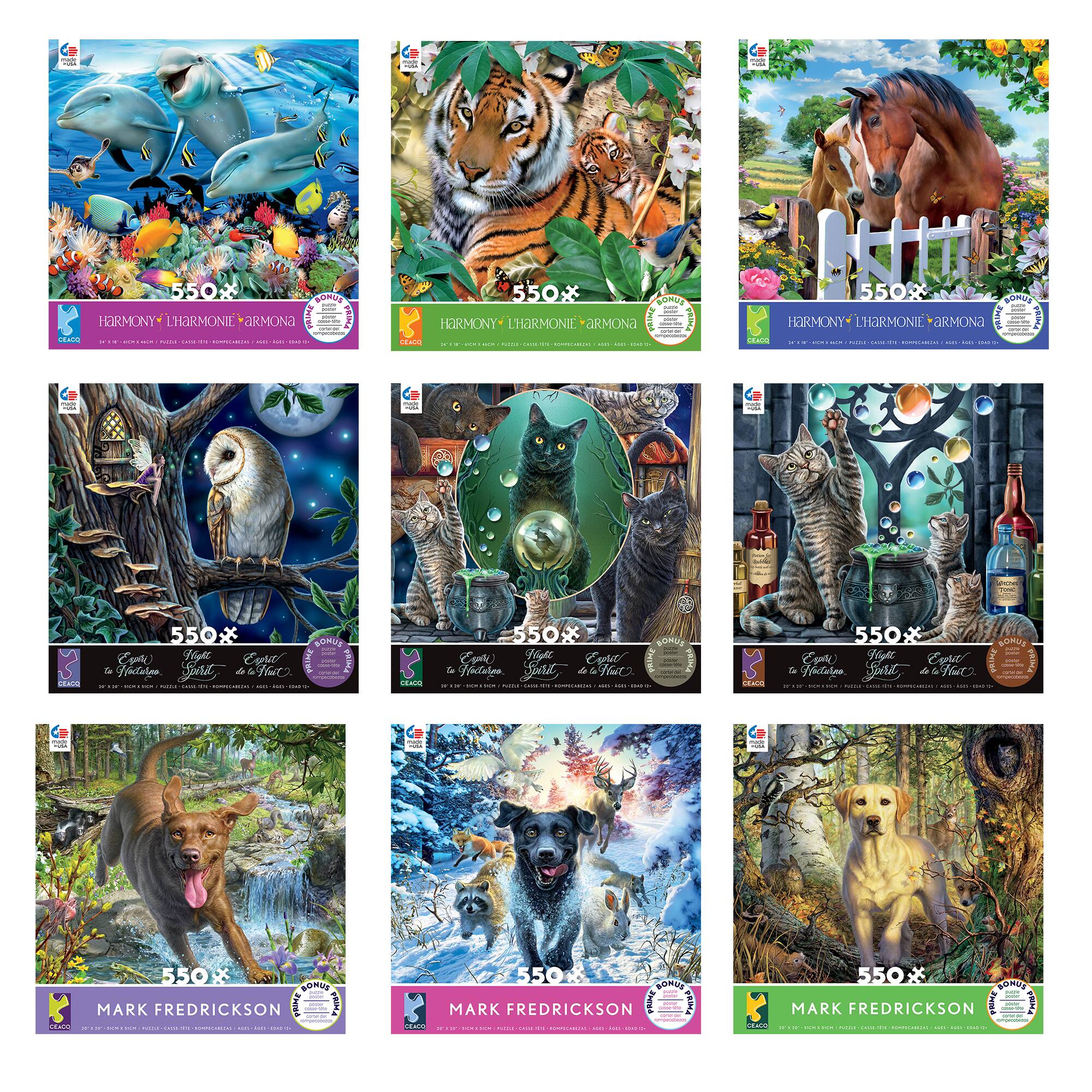 Assorted Animals 550-Piece Jigsaw Puzzle